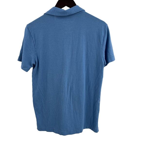 Mack Weldon‎ Polo Small Aero Knit Lightweight Blue Two Button - Picture 2 of 3